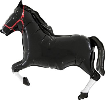 640 Nr.29 Pferde schwarz Stabballon